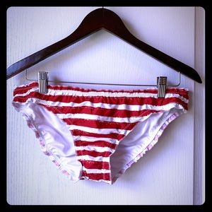 NWT Rutched Bikini Bottoms Flag Large